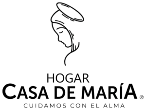 Hogar casa de María Logo letras negras sin fondo
