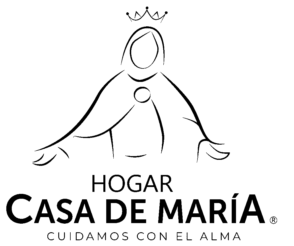Hogar casa de María Logo letras negras sin fondo